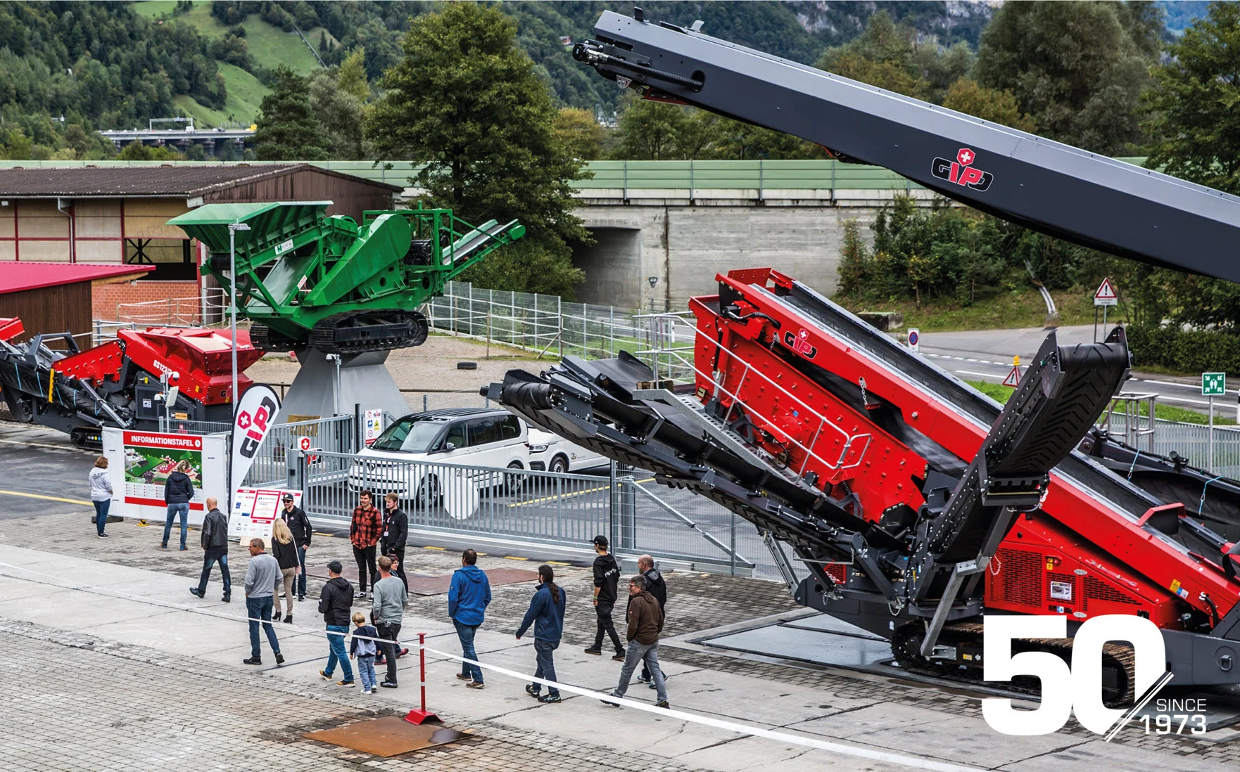 Werksbesichtigung bei GIPO mit moderner Brechanlage zum Jubiläum
