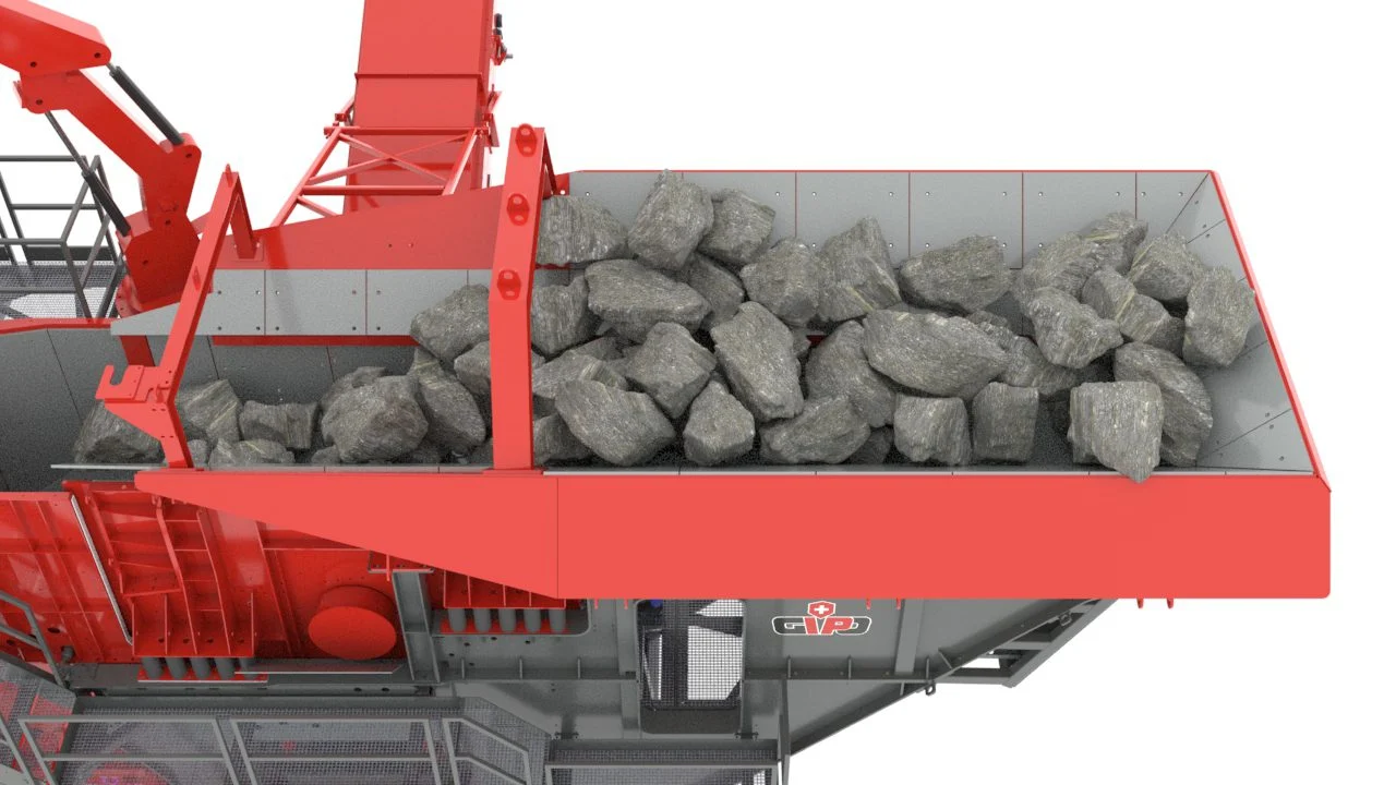 Aufgabeeinheit backenbrechanlagen