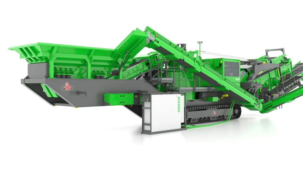 Module Powerpack à côté de la machine — entraînement écoresponsable.
