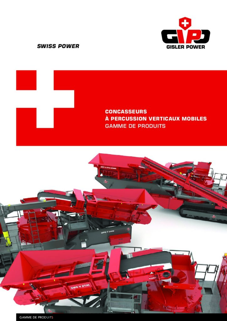 Concasseurs à percussion à arbre vertical mobiles – gamme de produits FR