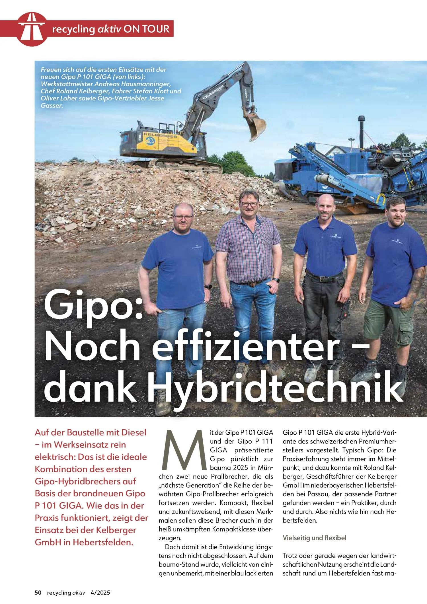 Titelblatt Presse recycling aktiv 4/2025 Kelberger