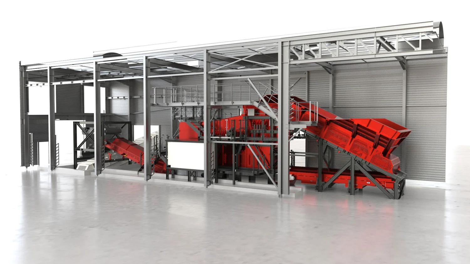 Geschlossene Aufbereitungsstation für untertägige Materiallogistik 2